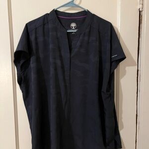 Healing hands grey scrub top